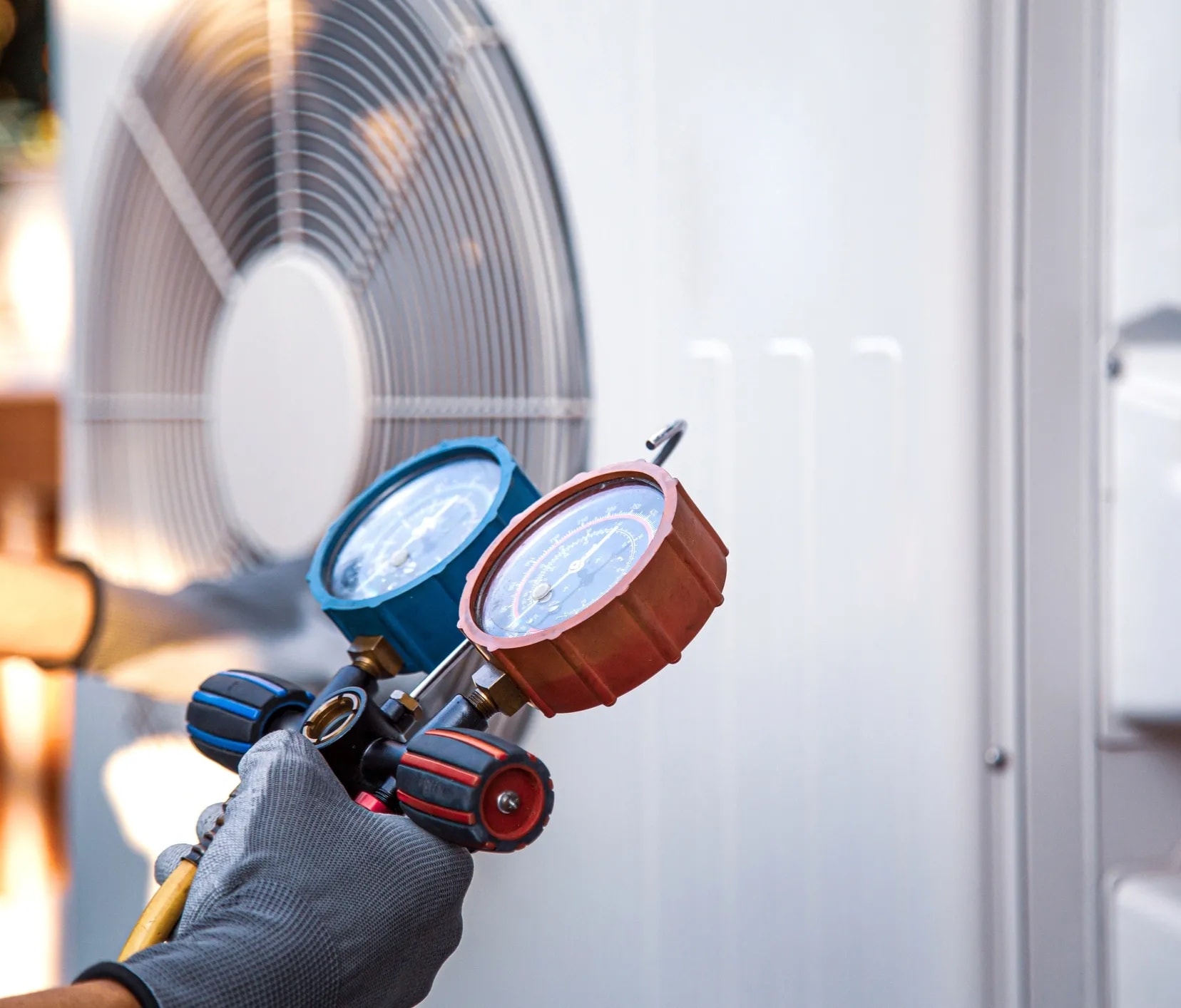 Residential AC condenser unit installation
